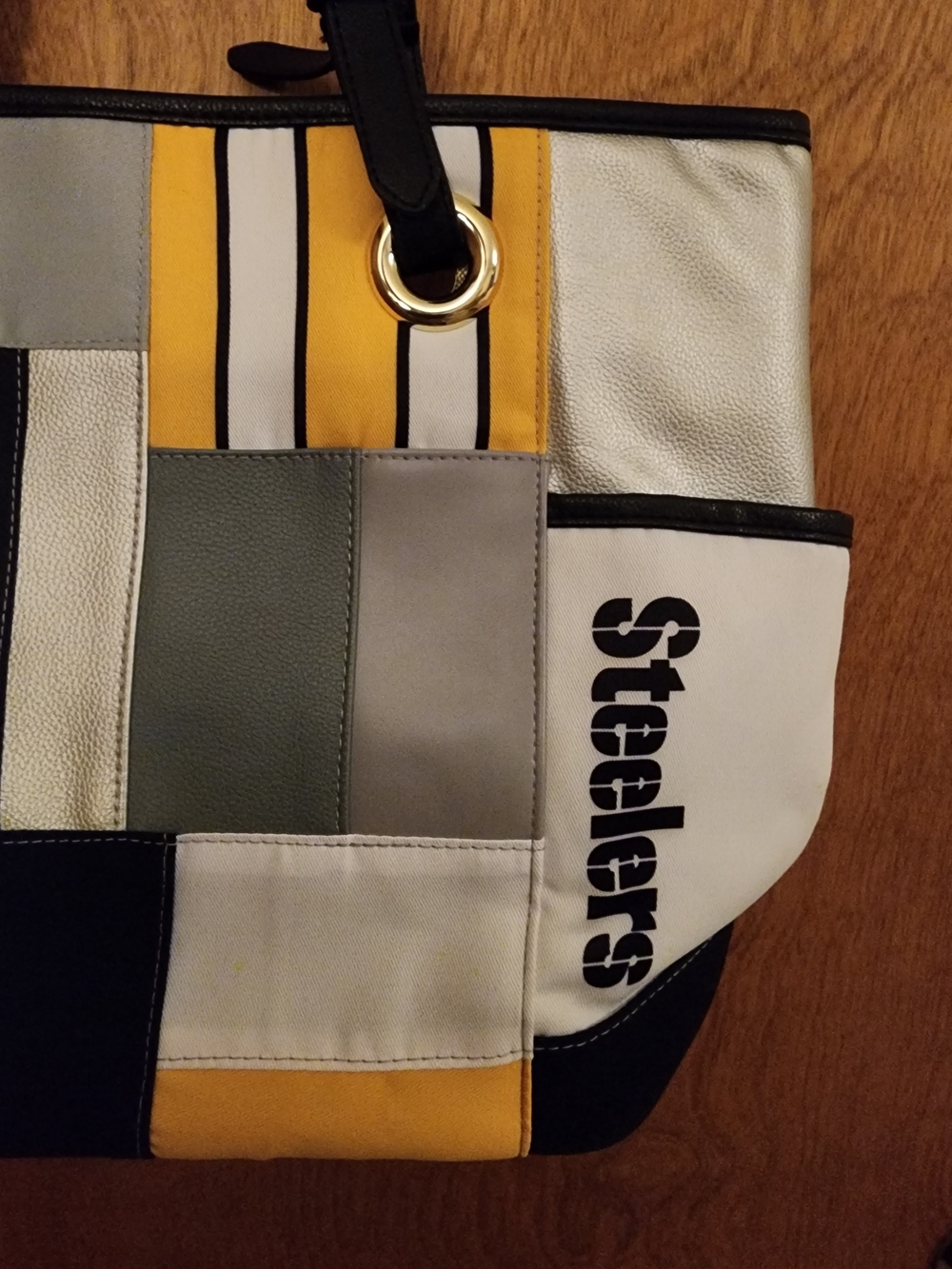 Bradford Exchange Pittsburgh Steelers Patchwork Tote Bag NWOT - Picture 3 of 5